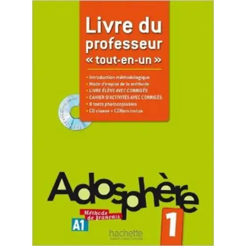 Adosphère 1 livre du professeur + cd-rom - adosphère 1 livre du professeur + cd-rom - boek