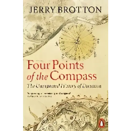 Boekcover Vier punten van de kompas van Jerry Brotton met vintage kaart